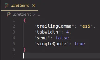 Prettier Configuration file