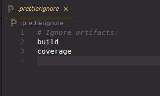 Prettier Ignore file