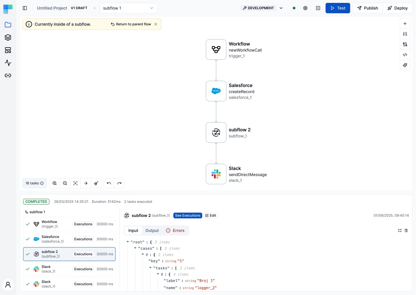 Building Subflow Navigation