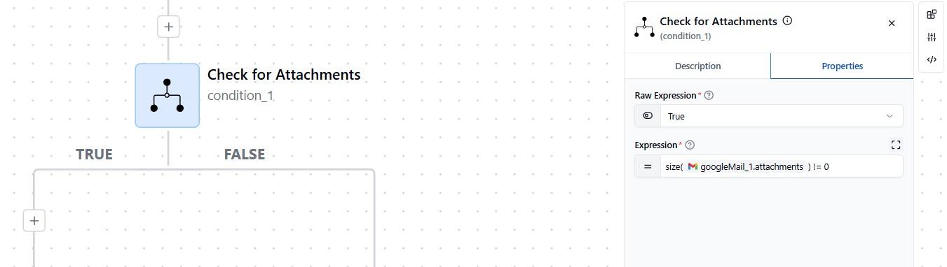 Conditional Check for Attachments Configuration