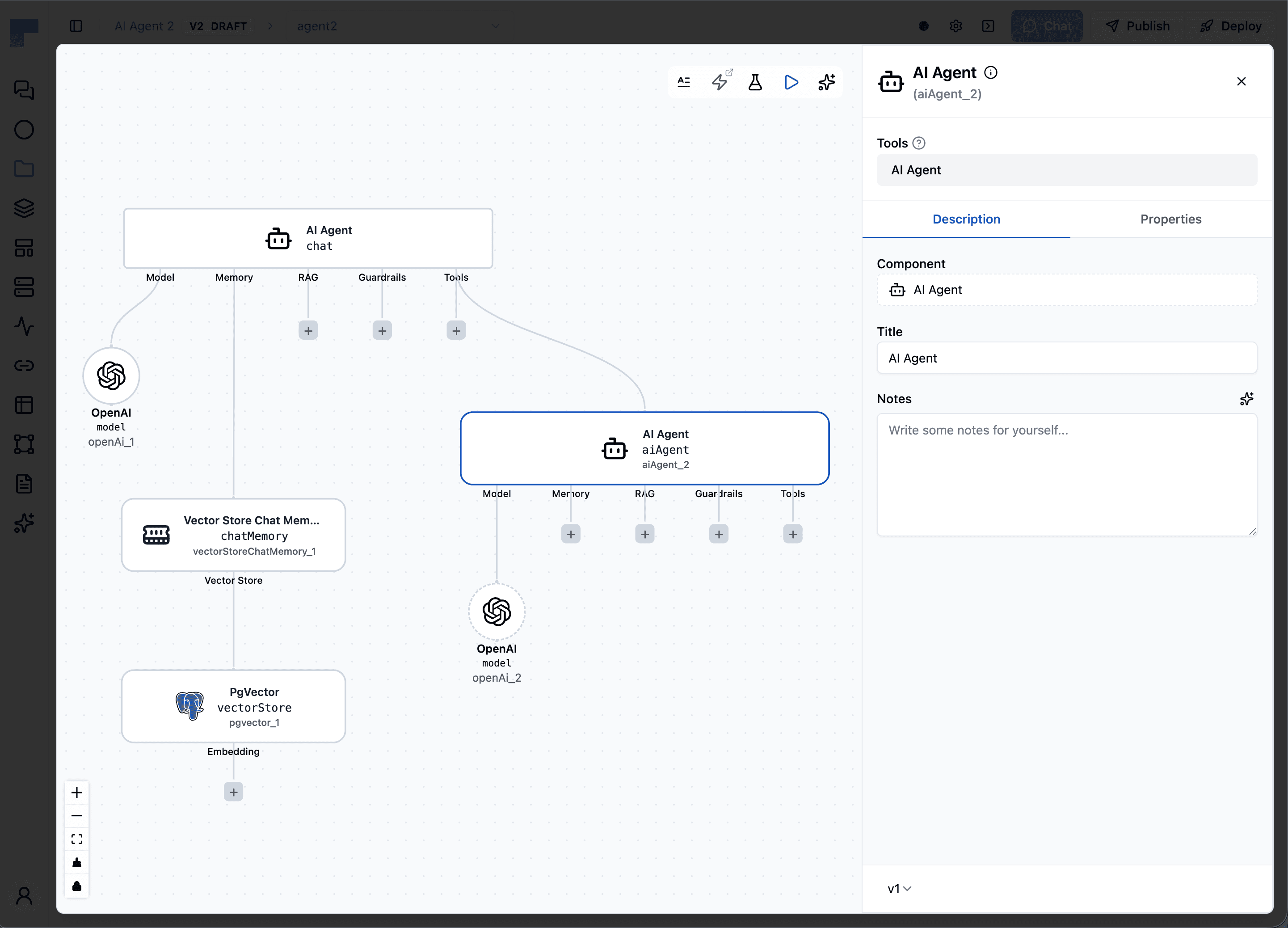 An AI Agent using another AI Agent as a tool to form an orchestrator/subagent hierarchy