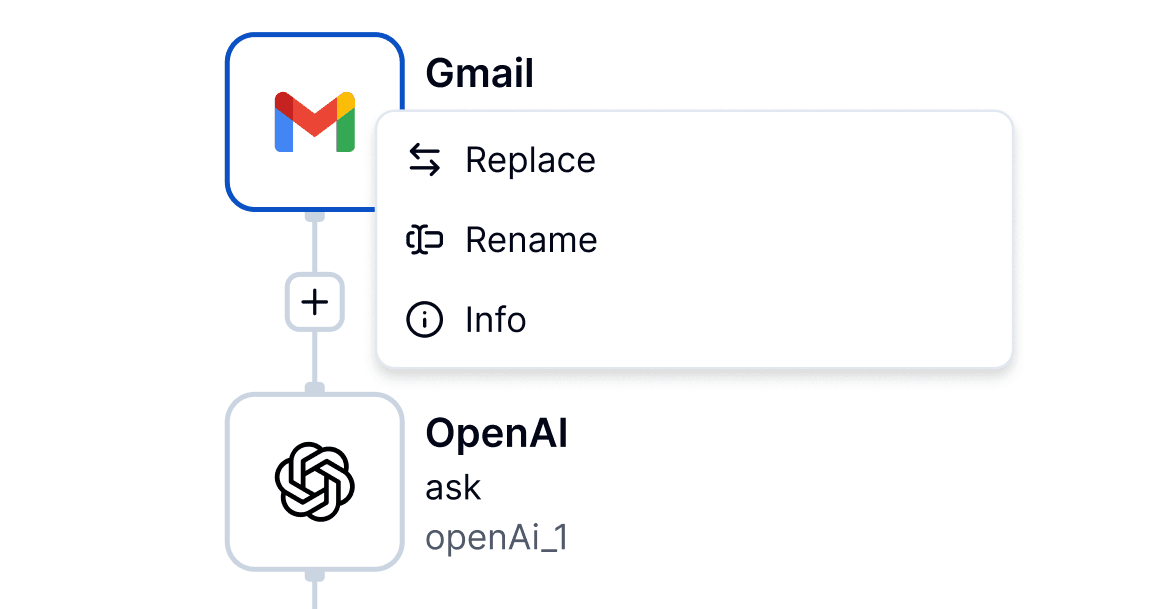 Trigger context menu in ByteChef builder UI